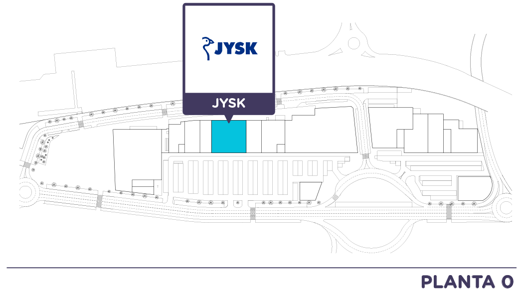 Localizacion JYSK en Centro comercial Bahia Real