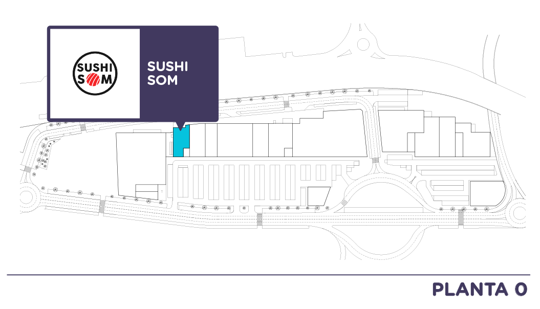Localizacion Sushi Som en Centro comercial Bahia Real